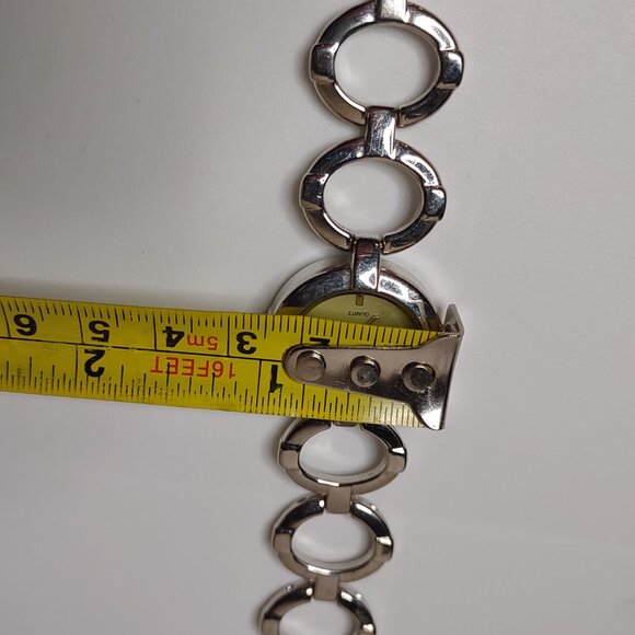 Silver Tone Metal Watch With Oval Link Band - Picture 14 of 14